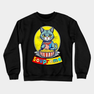 Soupreme American Cute Cat With United States FLag Crewneck Sweatshirt